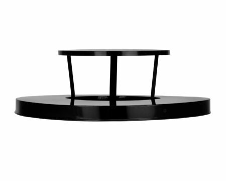 Rain Bonnet Lid For Outdoor 38 Gallon Black Metal Trash Can | Alpine Industries