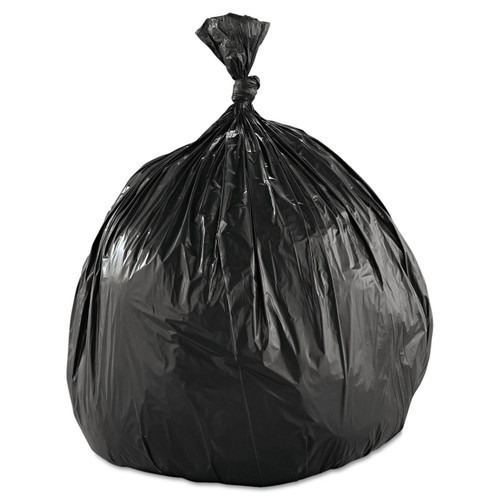 56 Gallon Can Liners, 43" x 47", 1.2 Mil, Low-Density, Heavy-Duty, Black, (100/Case) | Boardwalk