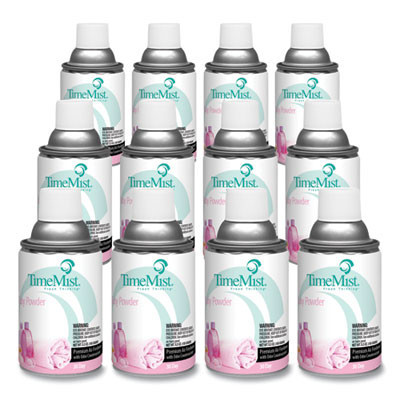 TimeMist Metered Fragrance Dispenser Refill, Baby Powder Fragrance, 6.6 oz (12 refills/case)