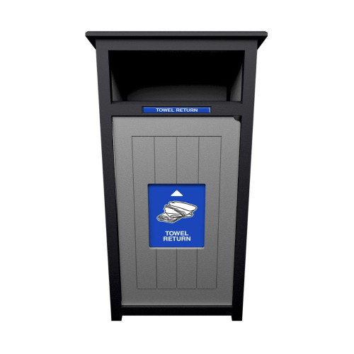 Aura 32 Gallon Recycled Plastic Grey Towel Return Can | Busch Systems