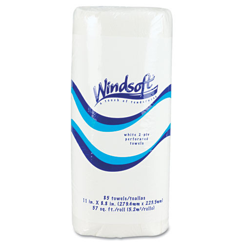 Kitchen Paper Towels Roll, 2 Ply, 85/Roll, 30 Rolls | Windsoft®