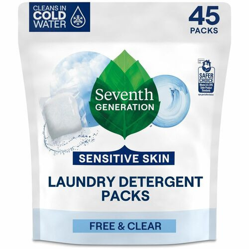 Laundry Detergent Packs, Free & Clear (45 Packets/Pack) | Seventh Generation