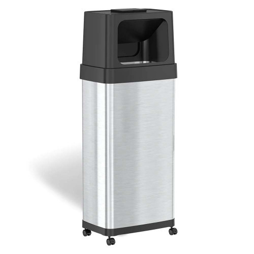 Push Open Series 24 Gallon Stainless Steel Rectangular Trash Can | HLS
