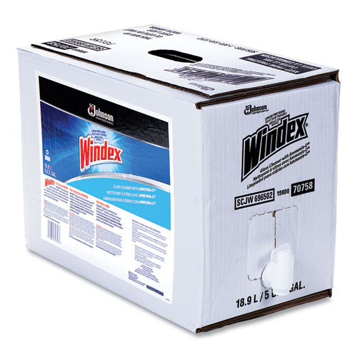 Glass Cleaner with Ammonia-D, 5 Gal Bag-in-Box Dispenser | Windex