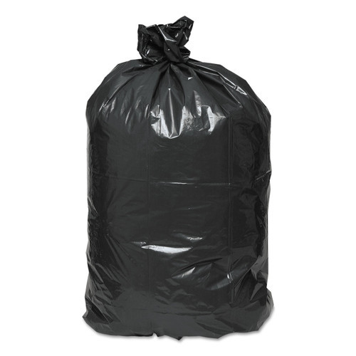 60 Gallon Recycled Can Liners, 38" x 58", 1.25 Mil, Low-Density, Extra Heavy-Duty, Black, (100/Case) | Earthsense Commercial