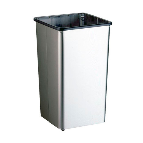 13 Gallon Stainless Steel Square Trash Can | Bobrick