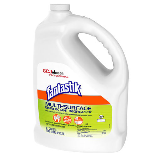 SC Johnson Professional Fantastik Multi-Surface Disinfectant Degreaser, Pleasant Scent, 1 Gallon Bottle