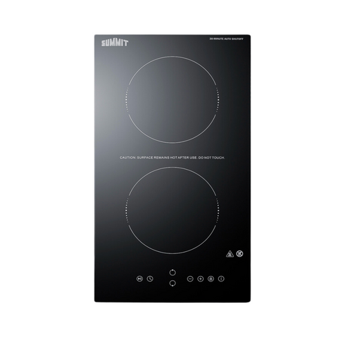 12" Wide 115V 2-Burner Radiant Cooktop With Safety Shutoff  | Summit Appliance