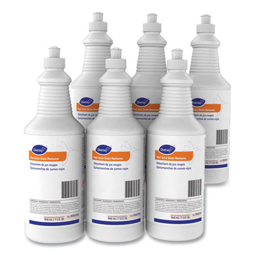 Red Juice Stain Remover, 32 oz Bottle, Case of 6 | Diversey