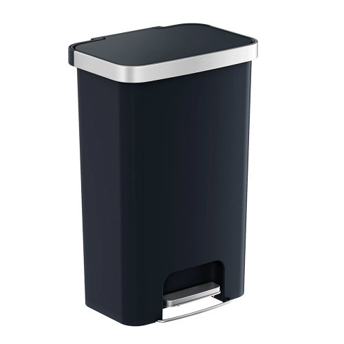 Plastic Series 13.2 Gallon White Rectangular Trash Can | HLS