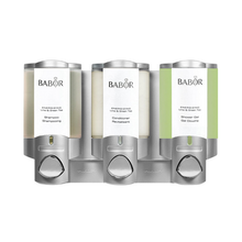 Babor Lime & Green Tea AVIVA Satin Silver/Translucent 3 Chamber Refillable Dispenser