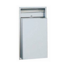 12 Gallon Stainless Steel Rectangular Recessed Trash Can | Bobrick