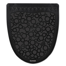 Black Urinal Mat, Rubber, 6/Carton | Boardwalk