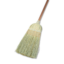 Boardwalk Warehouse Broom, Yucca/Corn Fiber Bristles, 42" Wood Handle, Natural, 932YEA