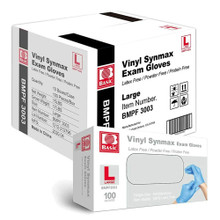 Blue Vinyl Synmax Exam Gloves, Large (1000/case)