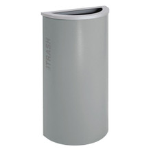 Kaleidoscope Series 8 Gallon Grey Steel Half Round Trash Can | Kaleidoscope