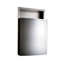 12.8 Gallon Stainless Steel Rectangular LinerMate Recessed Trash Can | Bobrick