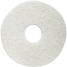 Unitex Polishing 13" Floor Pads, White with 3" Center Hole, 5/Pack