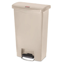 Slim Jim Series 13 Gallon Gray Plastic Rectangular Trash Can | Rubbermaid