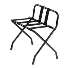 Standard Metal Luggage Rack with Backrest, Black (4-Pack) | H1S