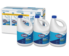 Concentrated Germicidal Bleach, Regular, 121 oz Bottle, 3/Carton | Clorox