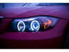 Spyder 2006-2008 BMW E90 Base Projector Headlights W/ CCFL Angel Eyes (Halos) Amber Reflectors (5029652)