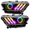 Oracle Dynamic ColorSHIFT RGB+A -Black Edition Headlights 15-17 Ford Mustang (8199-332)