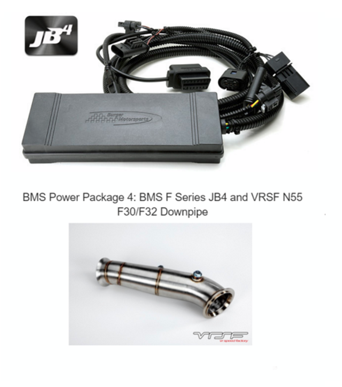 BMS Power Package 4: BMS F Series JB4 and VRSF N55 F30/F32 Downpipe