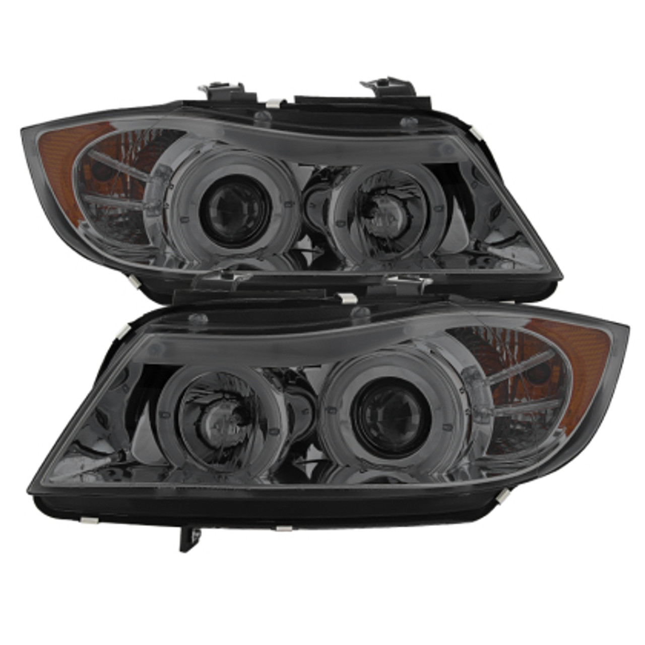 Spyder 2006-2008 BMW E90 Pre LCI Base Projector Headlights W/ LED Angel Eyes (Halos) (5009029)