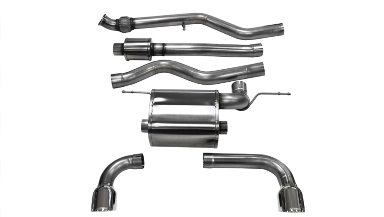Corsa 3" Cat Back Exhaust Touring (Polished Tip) 14937, 2013-2016 BMW 335i (F30) RWD Only