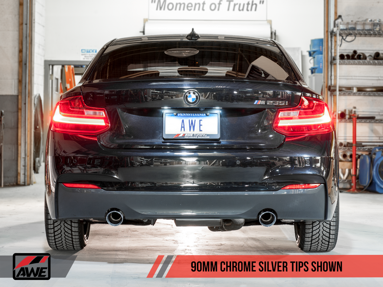 AWE Tuning Touring Exhaust 102MM Tips 2014-2016 BMW M235i (F22)