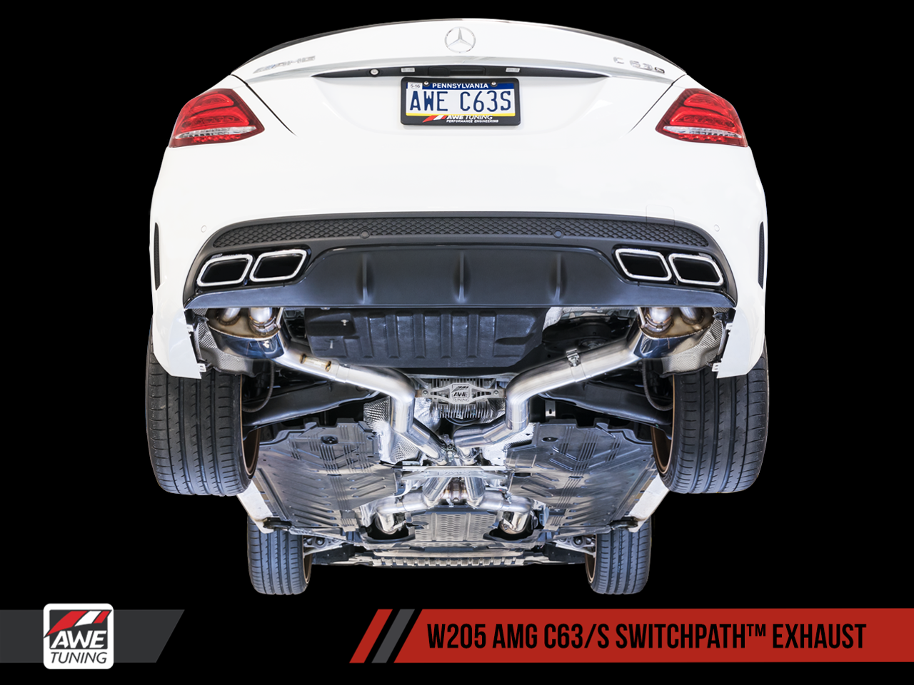 AWE Tuning Mercedes Benz W205 C63 AMG Exhaust (3020-31014)