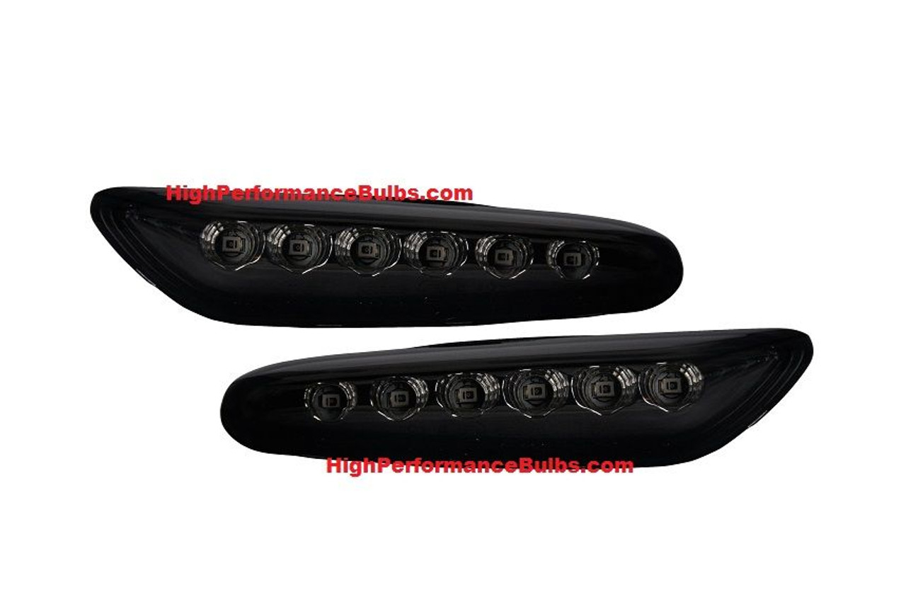 2 PCS Black 6 LED Side Marker Lights For BMW 3 Series E90 E91 E92 E93 