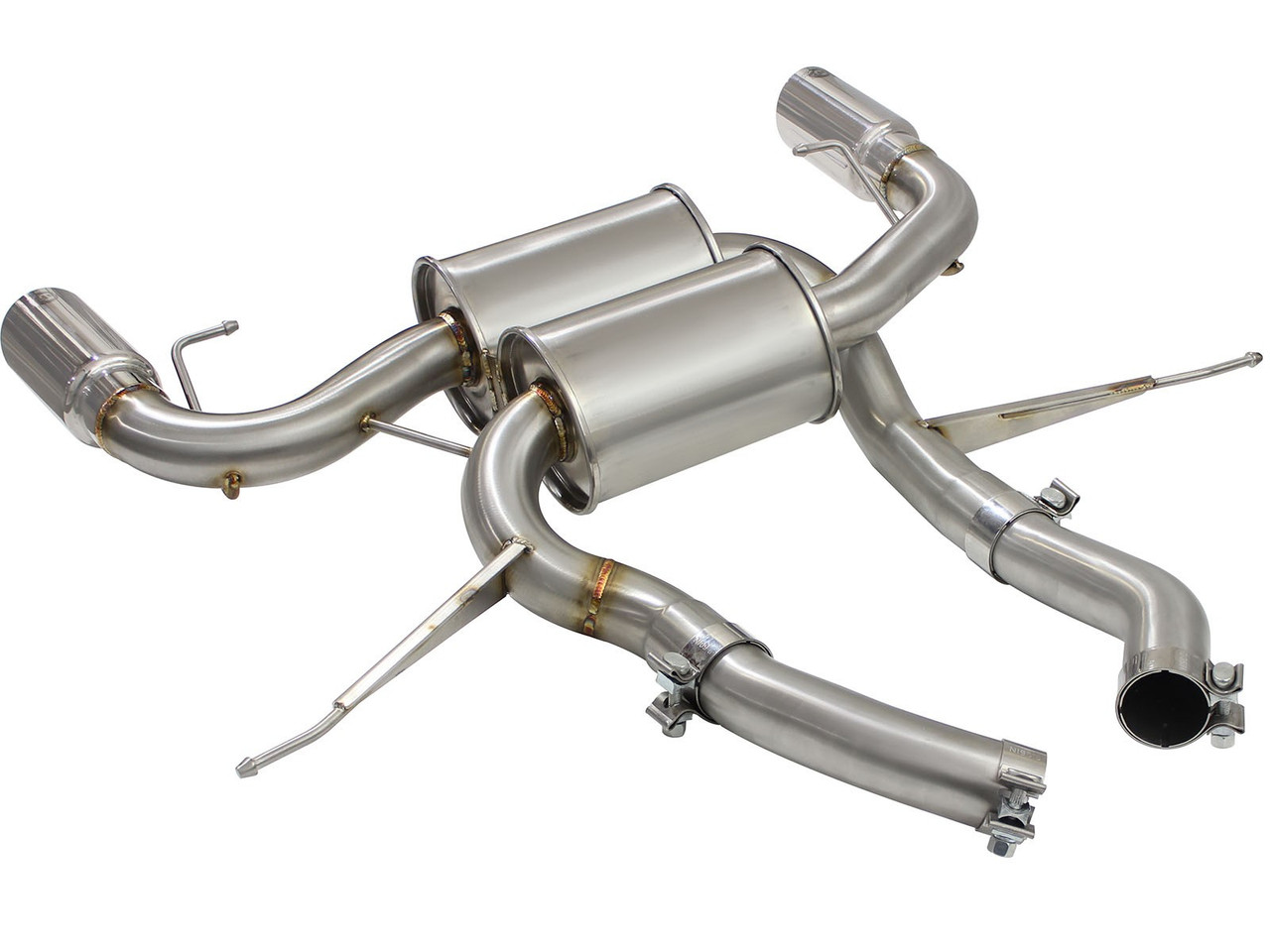 aFe MACHForce XP 2.5in Axle Back Stainless Exhaust 49-36327 for 07-12 335i N54/N55