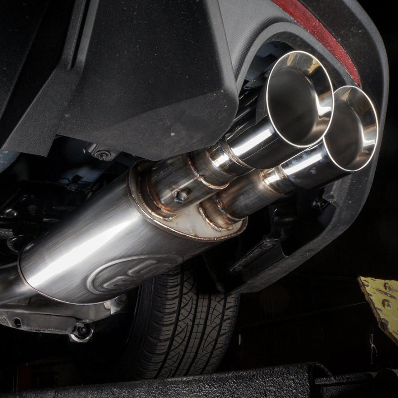 Stainless Works 3" Redline Series Catback H-Pipe w/Active Valves  & Quad Tips M18CBHFCV for 2018+ Ford Mustang GT