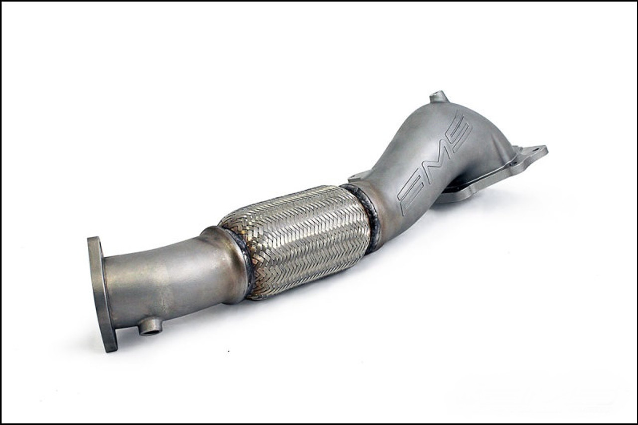 AMS Wide Mouth Downpipe W/ Outlet for 08-15 Mitsubishi Evo X (AMS.04.05.0001-1)