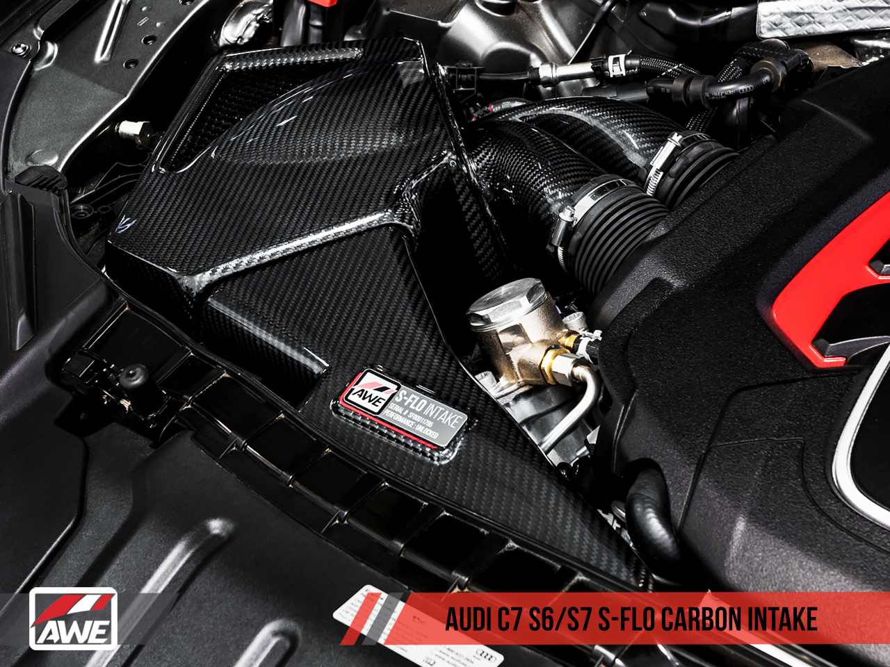 AWE Tuning Audi C7 S6 / S7 4.0T S-FLO Carbon Intake V2 (2660-15020)