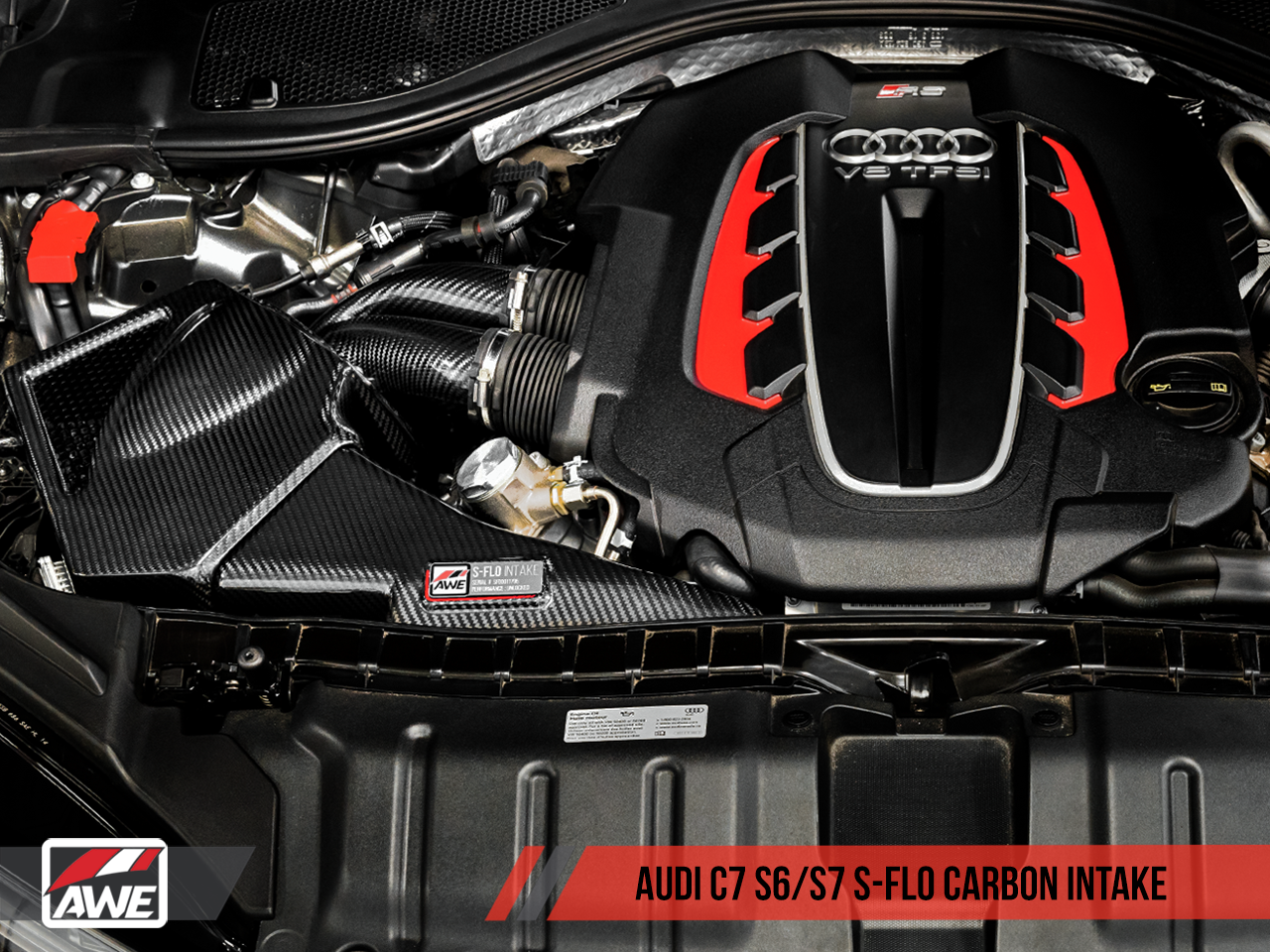 AWE Tuning Audi C7 S6 / S7 4.0T S-FLO Carbon Intake V2 (2660-15020)