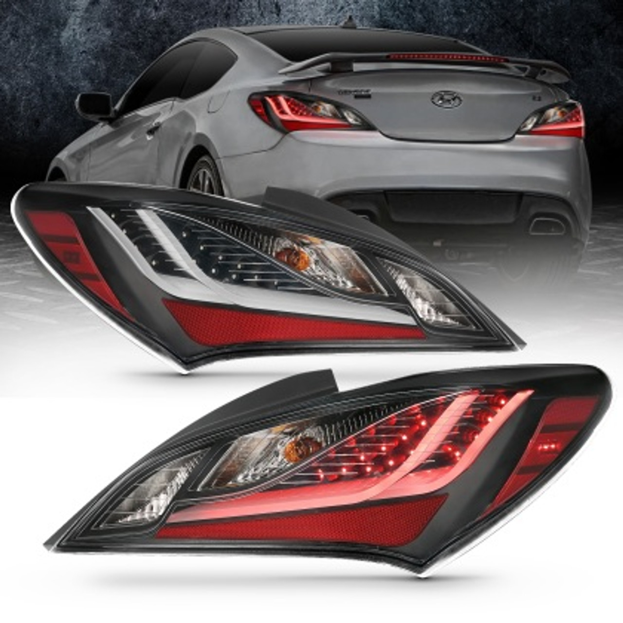 ANZOLED Taillights Smoke 2010-2016 Hyundai Genesis Coupe (321347)