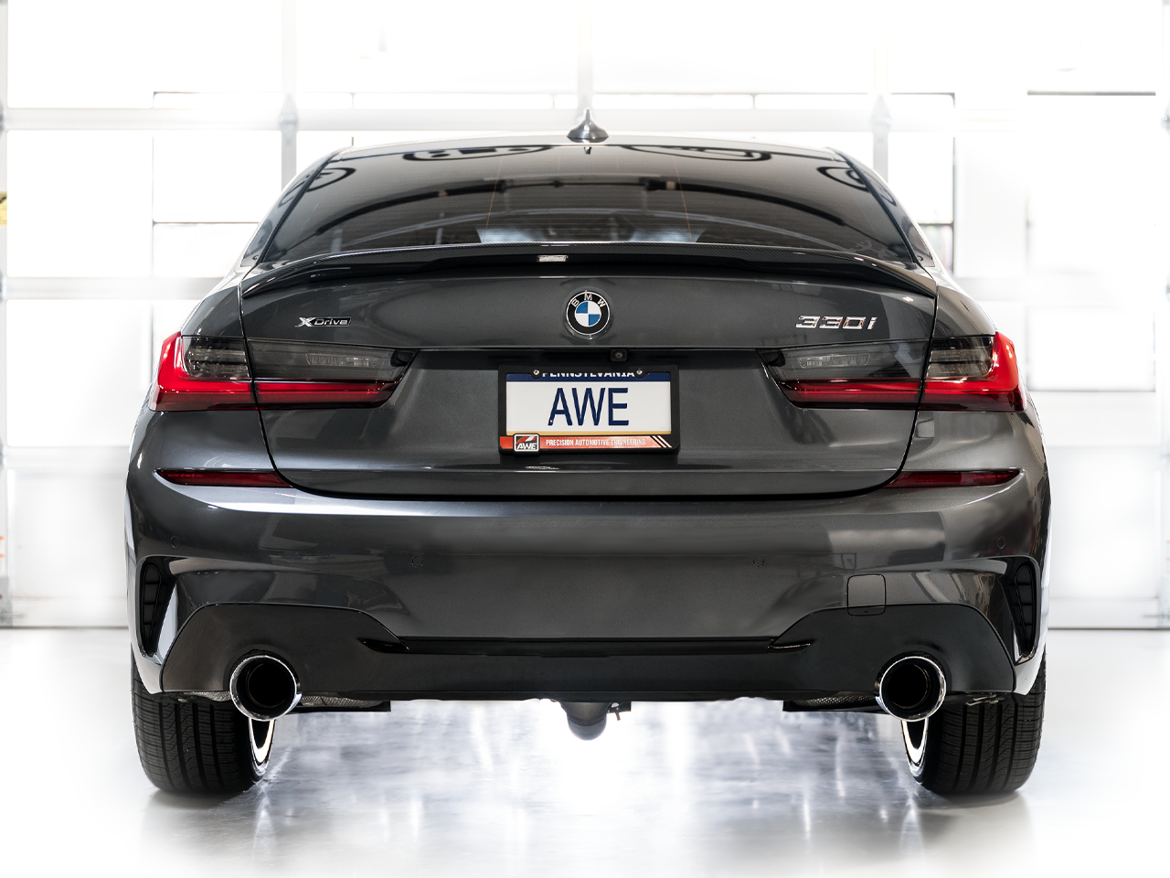 AWE Touring Edition Axleback Exhaust for BMW G20 330i/430i - Chrome Silver 3015-32429