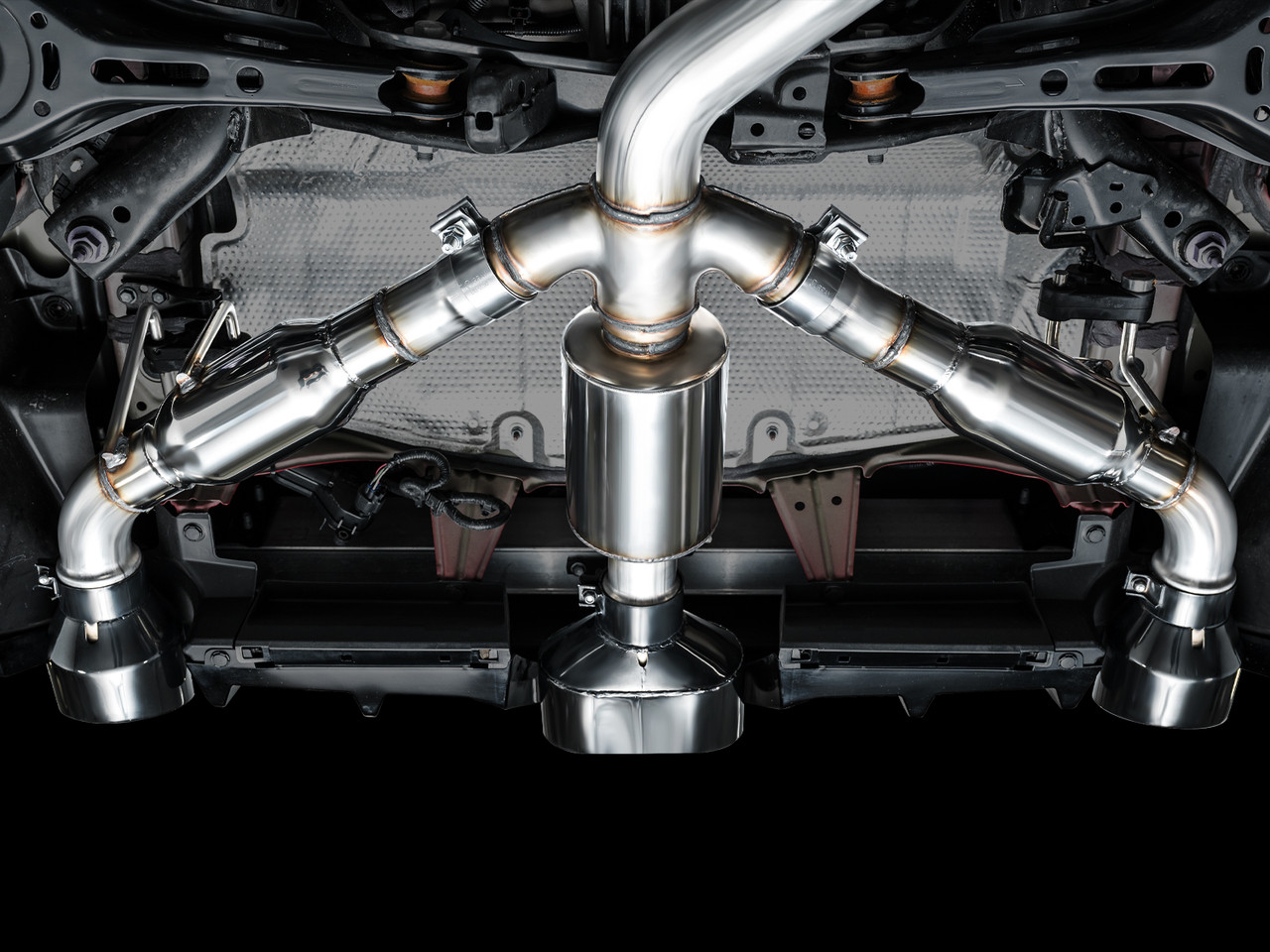 AWE Touring Edition Exhaust for GR Corolla - Diamond Black Tips (3015-53472)