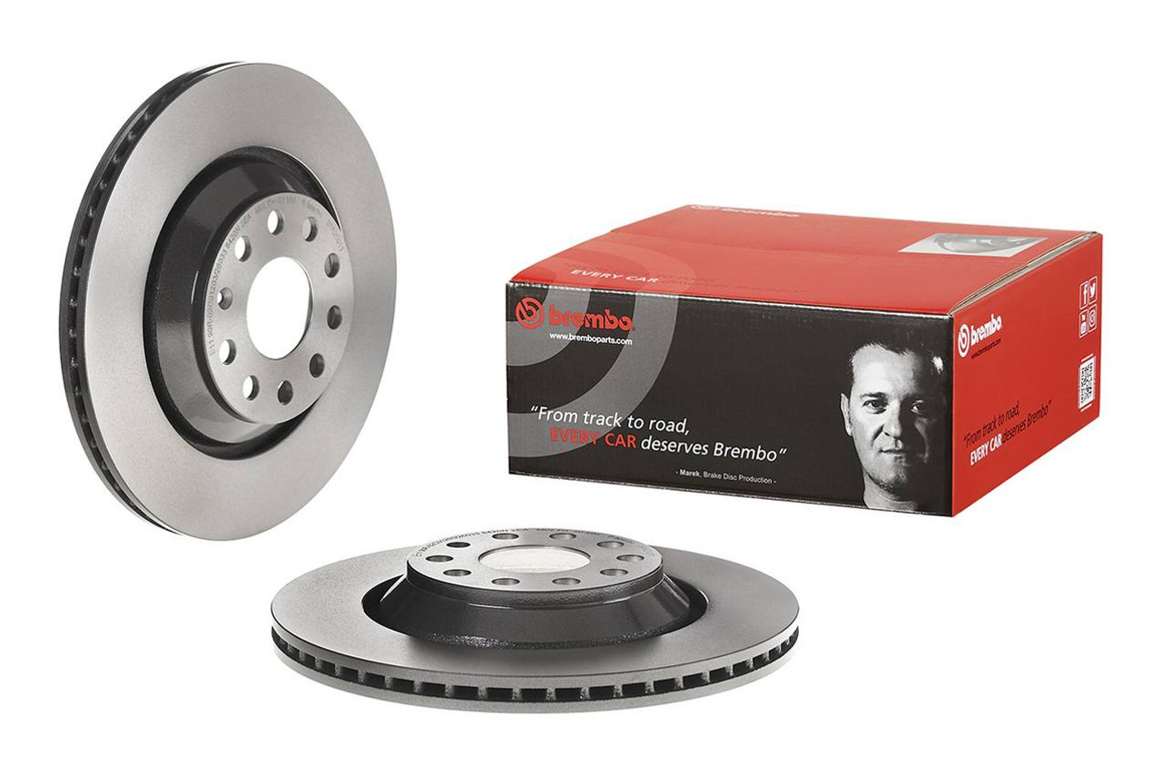  Brembo 17-20 Audi RS3/15-20 S3/15-19/22-23 Golf R Rear Premium UV Coated OE Equivalent Rotor 09.A200.11