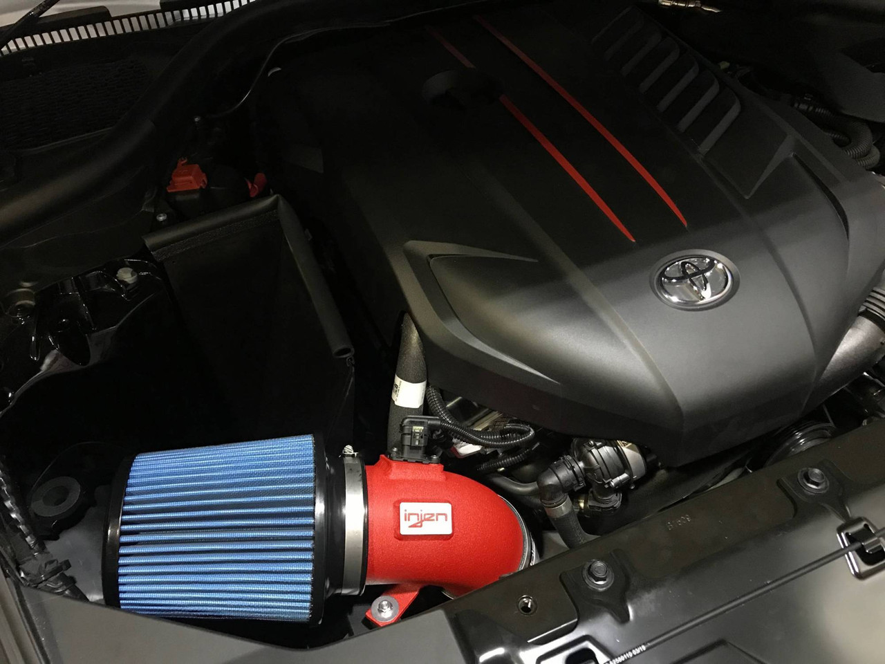 Injen Wrinkle Red Cold Air Intake SP2300WR 2020-2023 Toyta Supra 3.0L