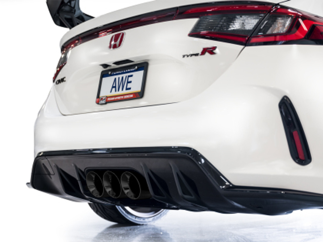 AWE Track Edition Exhaust for FL5 Civic Type R - Triple Diamond Black Tips 3020-53287