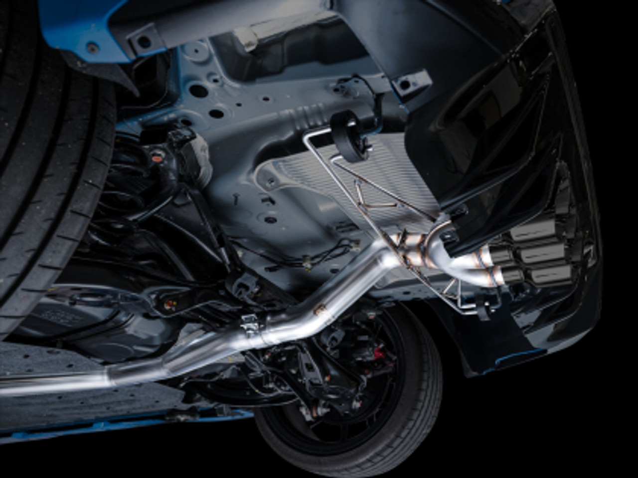 AWE Track Edition Exhaust for FL5 Civic Type R - Triple Diamond Black Tips 3020-53287