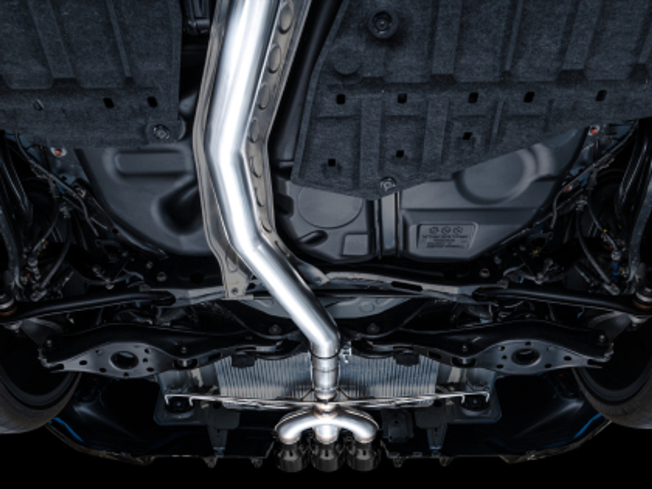 AWE Track Edition Exhaust for FL5 Civic Type R - Triple Diamond Black Tips 3020-53287