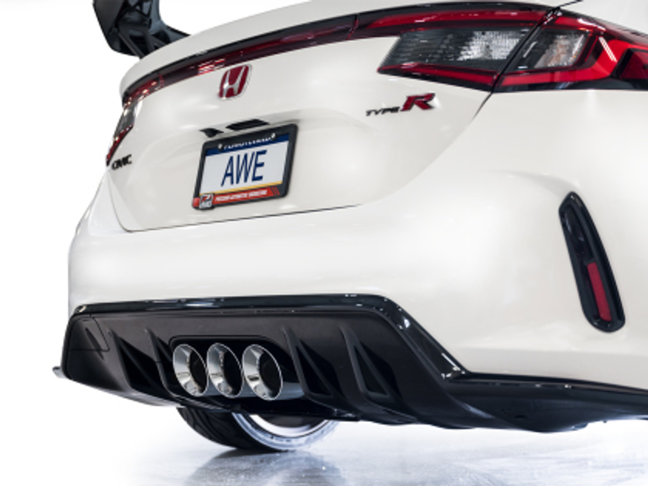 AWE Touring Edition Exhaust for FL5 Civic Type R - Triple Chrome Silver Tips 3015-52287
