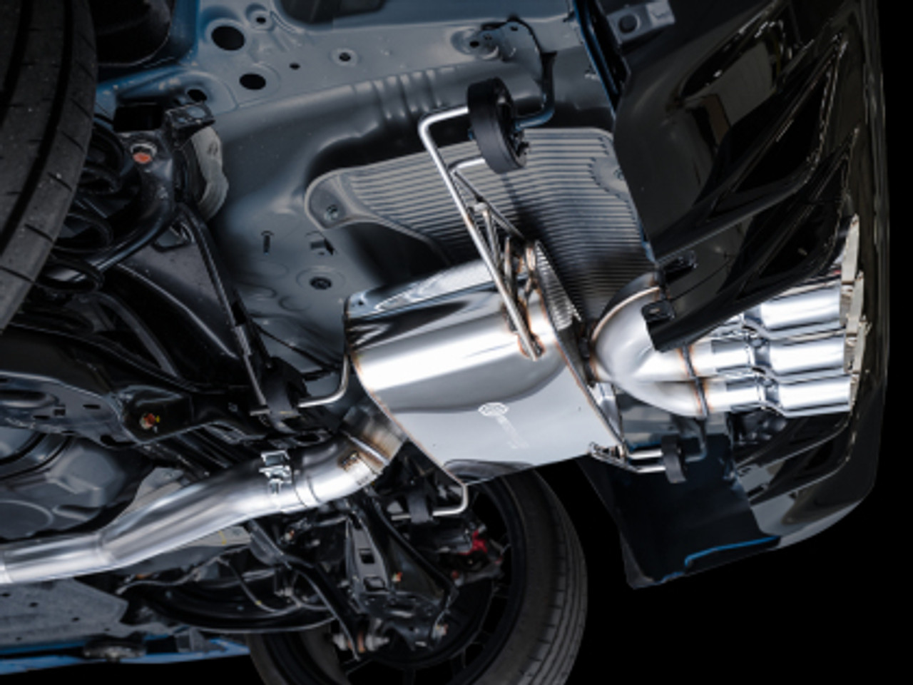 AWE Touring Edition Exhaust for FL5 Civic Type R - Triple Chrome Silver Tips 3015-52287