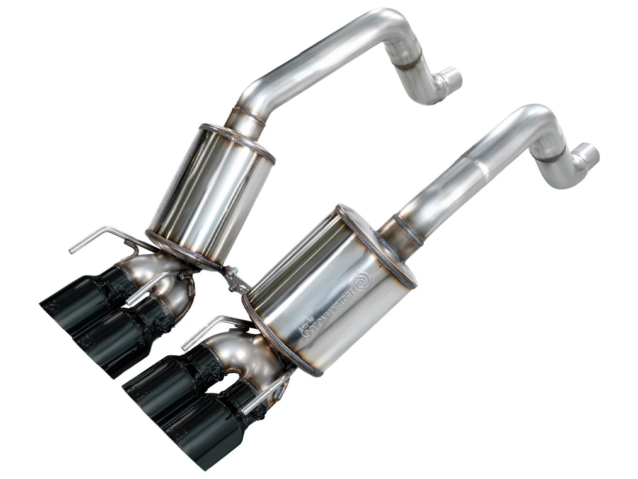 AWE Touring Edition Axleback Exhaust for C6 Chevrolet Corvette 6.2L (2009-2013) - Diamond Black Tips 3015-43662