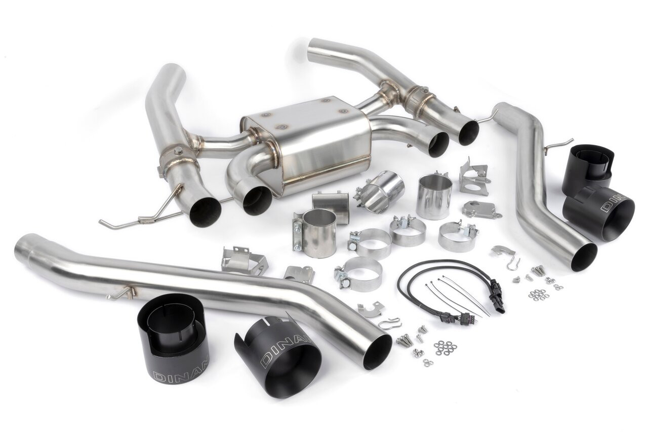 Dinan Valved Axle-Back Exhaust - 2021-2026 BMW M3/M4 G80 G82 (D660-0093-BLK)